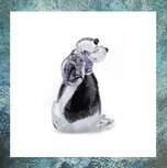 as in glazen hond-urn-asverwerking in glas-eeuwige-roos-zwart-wit-hond-zittend