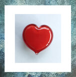 Glasreliek Hartje Rood 20gr