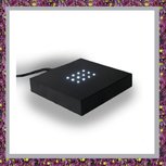 Zwarte kunststof sokkeltje 12 LED