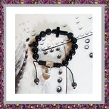 Asarmband Karma Spiral Black Cross