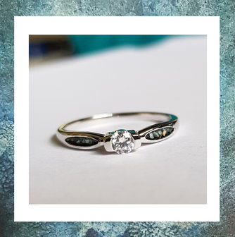 asring-ring met as-ring zilver voor as-damesring voor as