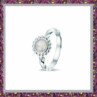 asring-ring met as-ring zilver voor as-damesring voor as