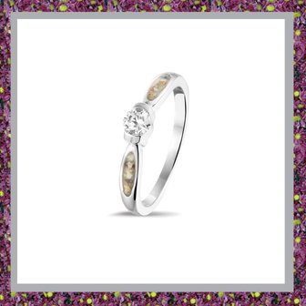 asring-ring met as-ring zilver voor as-damesring voor as