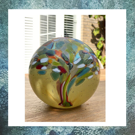 Urn-Bol-Flowerfield-Glazen-Glas-Mini-Urn-voor-as-Glasobject-Bol