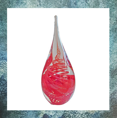 glasobject-glasdruppel-glazen-traan-sierurn-rood-B1-kroes-glasblazerij-eternal-flame