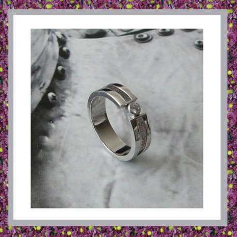 asring-ring met as-ring zilver voor as-damesring voor as-see you gedenksieraden-seeyou