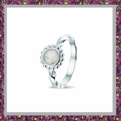 asring-ring met as-ring zilver voor as-damesring voor as