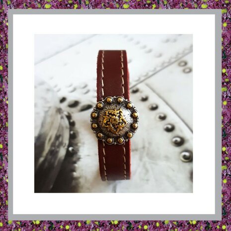 Armband Ornamentje  div leerkleuren