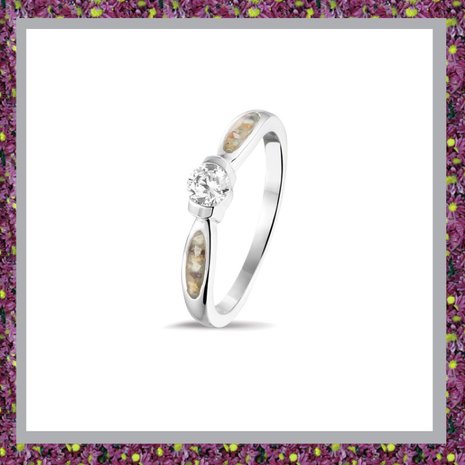 asring-ring met as-ring zilver voor as-damesring voor as